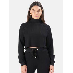 The Range Stark Waffle Knit Cropped Turtleneck Sweater Top